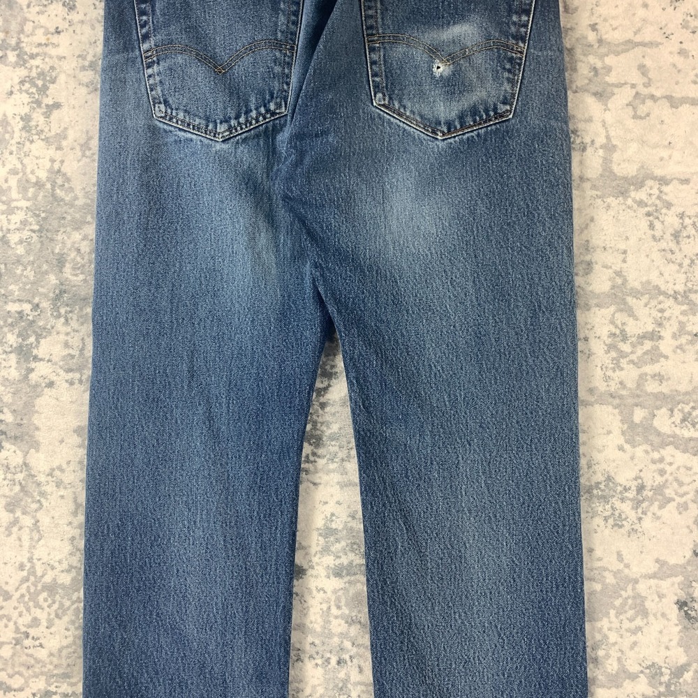 Levis Jeans Mens 36x28 Blue Pants‎ Faded 505 Straight Workwear Denim Tag 36x30 - Picture 7 of 15